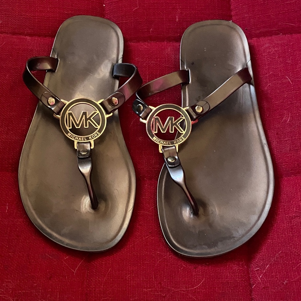 Michael Kors Black and Gold women’s Sandals